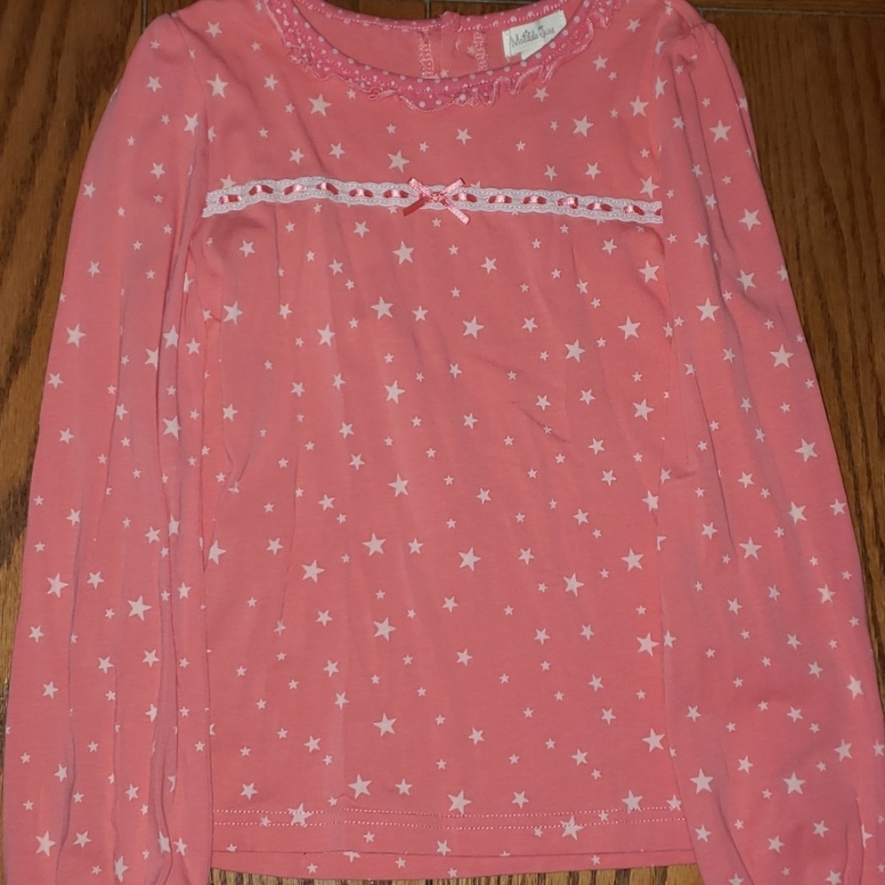 Matilda Jane peach long sleeved top with stars siz